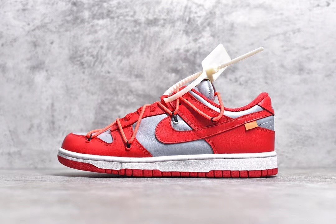 DUNK LOW OFF-WHITE GREY RED