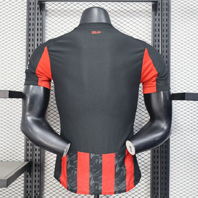 CAMISA VERSÃO PLAYER DO MILAN 25/26 VERMELHO E PRETO