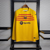 CAMISA MANGA LONGA DO BARCELONA 23/24 AMARELO