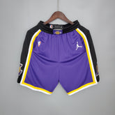 Shorts Los Angeles Lakers Purple Black Side NBA