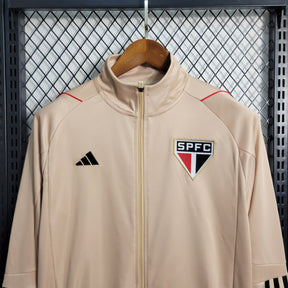 Jaqueta Corta Vento São Paulo Bege 23/24 - FUT REAL