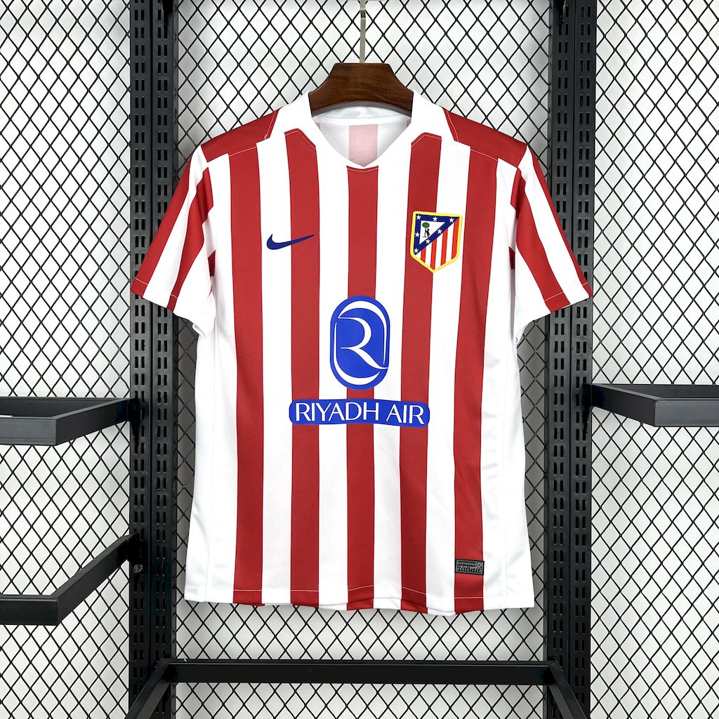 CAMISA DO ATLETICO DE MADRID 25/26  VERMELHO E BRANCO