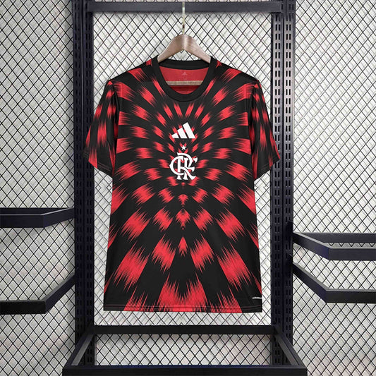 CAMISA DO FLAMENGO 25/26 VERMELHO E PRETO TREINO