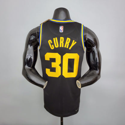 Regata NBA Golden State Warriors - Stephen Curry #30 75th Anniversary Black Edition - ResPeita Sports 
