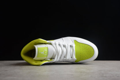 AIR JORDAN 1 MID WHITE LIME